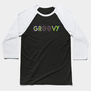 Groovy Mirror Ball Design Baseball T-Shirt